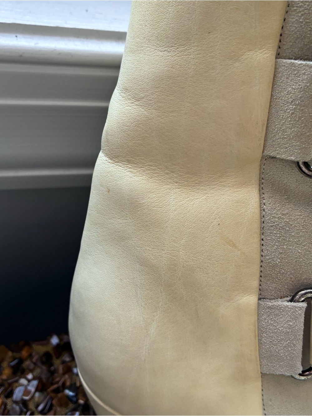Isabel Marant Cream Wedge Ankle Boots with Pony Hair Straps - Picture 8 of 10